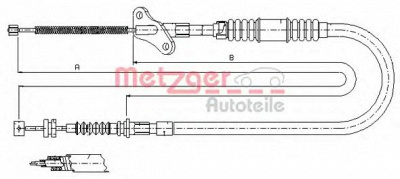METZGER 172723 -  Трос, стояночная тормозная система