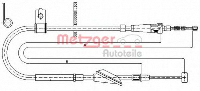 METZGER 175045 -  Трос, стояночная тормозная система