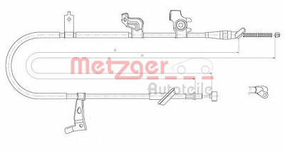 METZGER 175060 -  Трос, стояночная тормозная система
