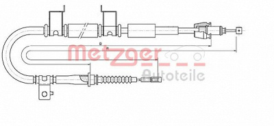 METZGER 176053 -  Трос, стояночная тормозная система