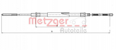 METZGER 19102e -  Трос, стояночная тормозная система