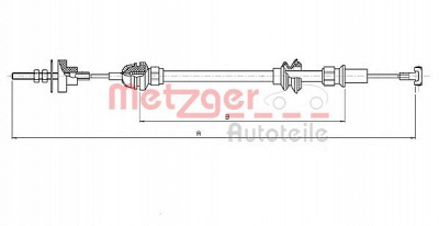 METZGER 19208e -  Трос, управление сцеплением