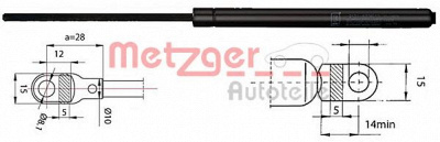 METZGER 2110283 -  Газовая пружина, крышка багажник