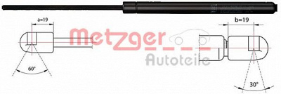 METZGER 2110434 -  Газовая пружина, крышка багажник