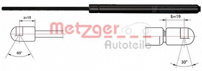 METZGER 2110516 -  Газовая пружина, крышка багажник