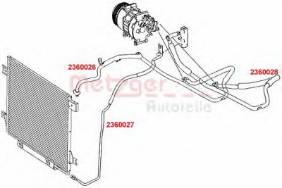 METZGER 2360027 -  Трубопровод высокого давления, кондиционер