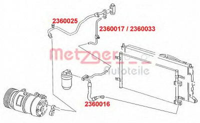 METZGER 2360033 -  Трубопровод высокого / низкого давления, кондиционер