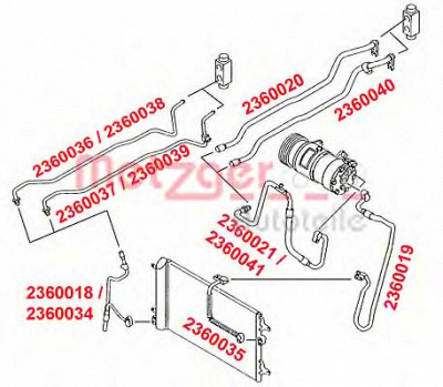 METZGER 2360038 -  Трубопровод высокого / низкого давления, кондиционер