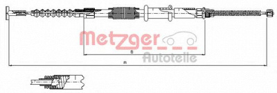METZGER 2411 -  Трос, стояночная тормозная система
