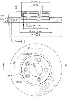METZGER 25043v -  Тормозной диск