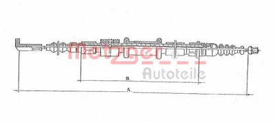 METZGER 25125 -  Трос, стояночная тормозная система