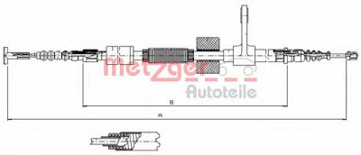 METZGER 25132 -  Трос, стояночная тормозная система