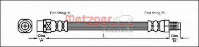 METZGER 4110054 -  Тормозной шланг