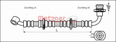 METZGER 4110071 -  Тормозной шланг