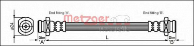 METZGER 4110089 -  Тормозной шланг