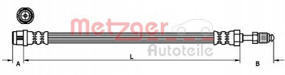 METZGER 4110120 -  Тормозной шланг
