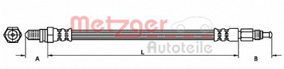 METZGER 4110146 -  Тормозной шланг