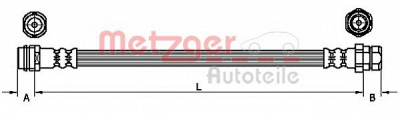 METZGER 4110252 -  Тормозной шланг