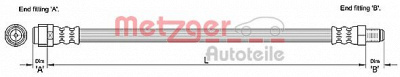METZGER 4110274 -  Тормозной шланг