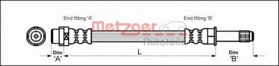 METZGER 4110331 -  Тормозной шланг