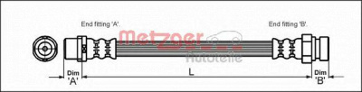 METZGER 4110348 -  Тормозной шланг