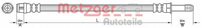 METZGER 4110434 -  Тормозной шланг
