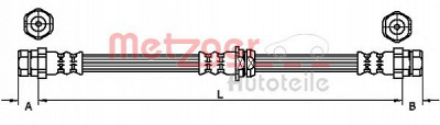 METZGER 4110435 -  Тормозной шланг