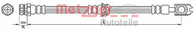 METZGER 4110439 -  Тормозной шланг