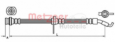 METZGER 4110468 -  Тормозной шланг