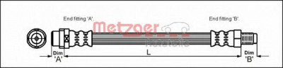 METZGER 4110578 -  Тормозной шланг