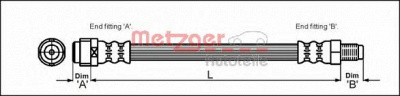 METZGER 4110581 -  Тормозной шланг