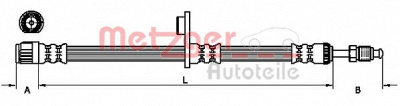 METZGER 4110749 -  Тормозной шланг