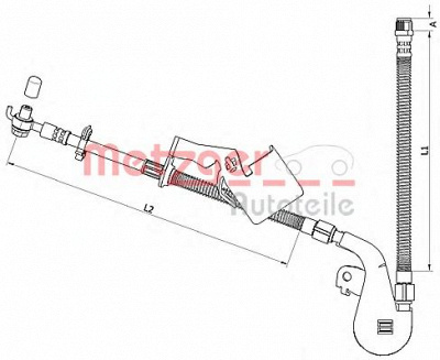 METZGER 4110808 -  Тормозной шланг