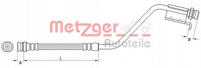 METZGER 4110826 -  Тормозной шланг