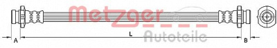 METZGER 4110851 -  Тормозной шланг