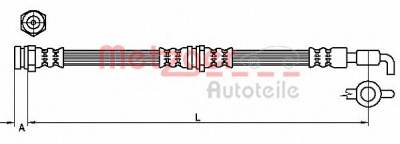 METZGER 4110871 -  Тормозной шланг