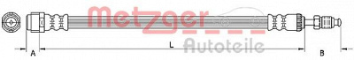 METZGER 4110889 -  Тормозной шланг