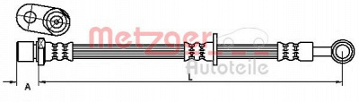 METZGER 4110903 -  Тормозной шланг