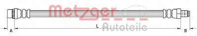 METZGER 4110924 -  Тормозной шланг
