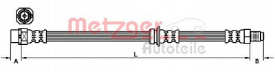 METZGER 4111098 -  Тормозной шланг