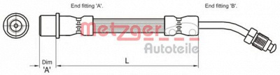 METZGER 4111109 -  Тормозной шланг