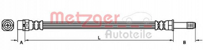 METZGER 4111115 -  Тормозной шланг