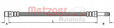 METZGER 4111116 -  Тормозной шланг
