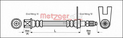 METZGER 4111159 -  Тормозной шланг
