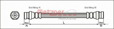 METZGER 4111168 -  Тормозной шланг