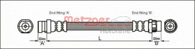 METZGER 4111169 -  Тормозной шланг