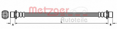 METZGER 4111204 -  Тормозной шланг