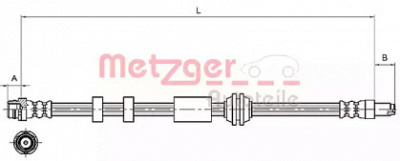 METZGER 4111216 -  Тормозной шланг