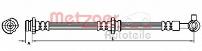 METZGER 4111227 -  Тормозной шланг