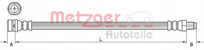 METZGER 4111333 -  Тормозной шланг